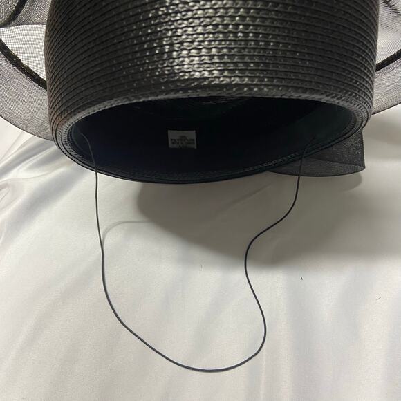 Black Hat W/ Gold Trim Fancy Church Party Special Funeral Ladies Polypropylene main image 9